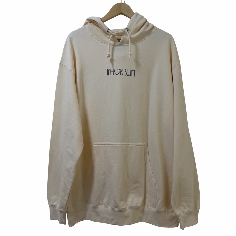 Taylor Swift 2023 The Eras Tour Graphic Concert‎ Hoodie Sweatshirt Size XL Cream - Picture 2 of 8